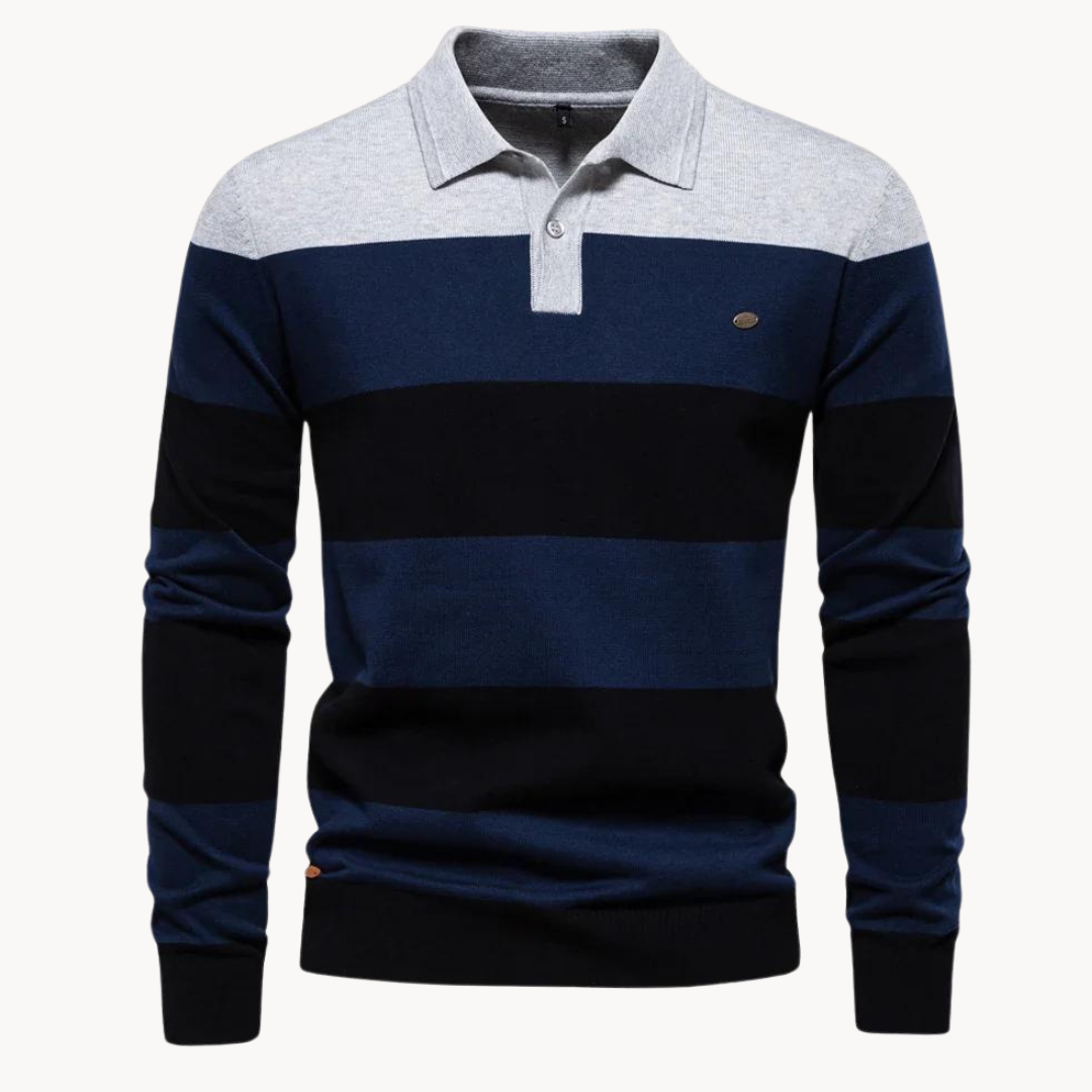 Jersey de tejido para hombre cuello polo - Hjalmar