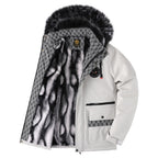 Chaqueta hombre capucha desmontable forrada piel contemporánea materiales premium - Klein