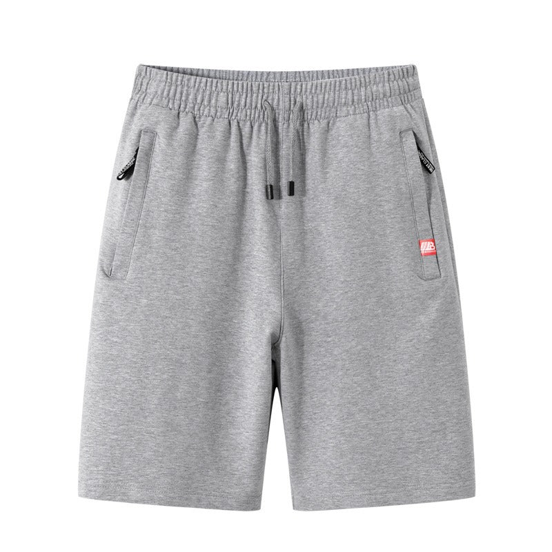 Shorts deportivos lisos con bolsillos con cierre para hombre - Kevin