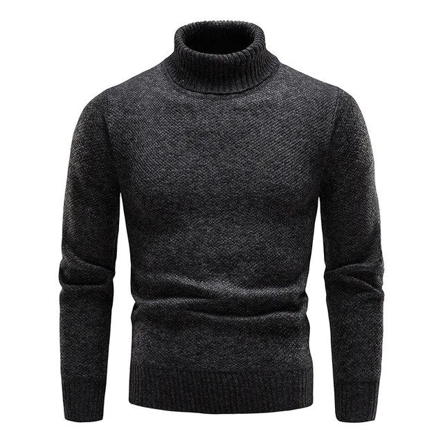 Suéter para hombre cuello alto efecto tejido - Raiden