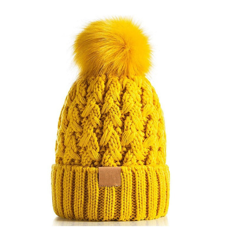 Gorro de punto con pompón para invierno unisex - Norel