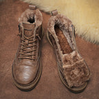 Botines de hombre con forro calido y diseño con cordones - Renard