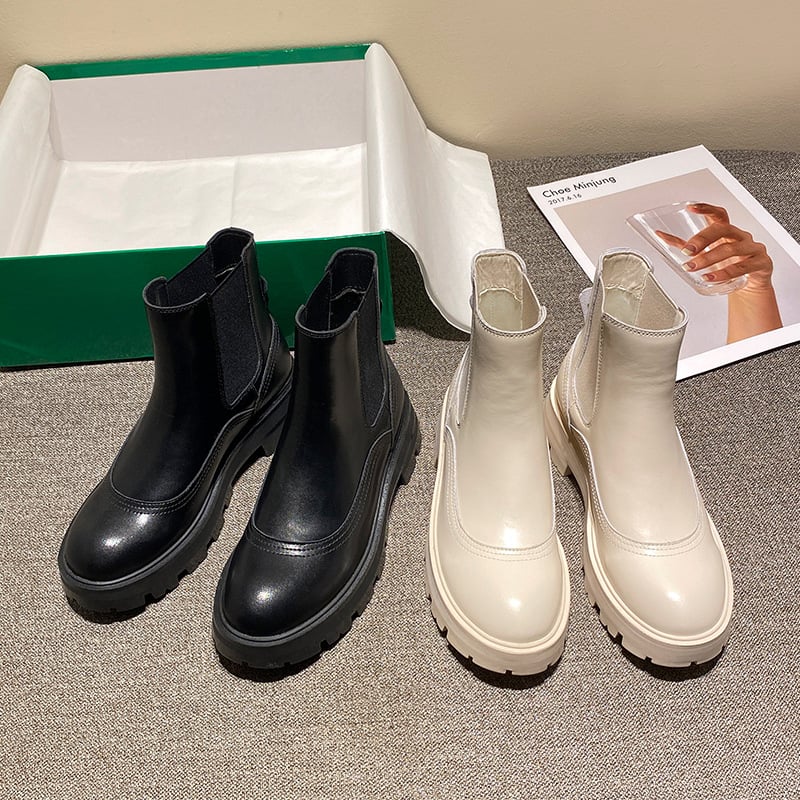 Botines para mujer efecto piel con elástico lateral - Gamblin