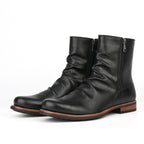 Botas de cuero para hombre con cierre lateral y suela baja - Halvor