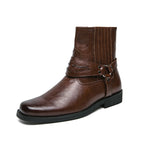 Botas casuales para hombre con cierre lateral y correa decorativa - Patrick