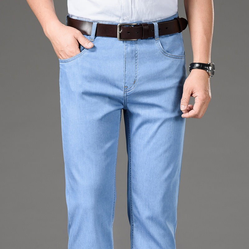 Pantalones vaqueros hombre algodón elástico corte recto - Mateo