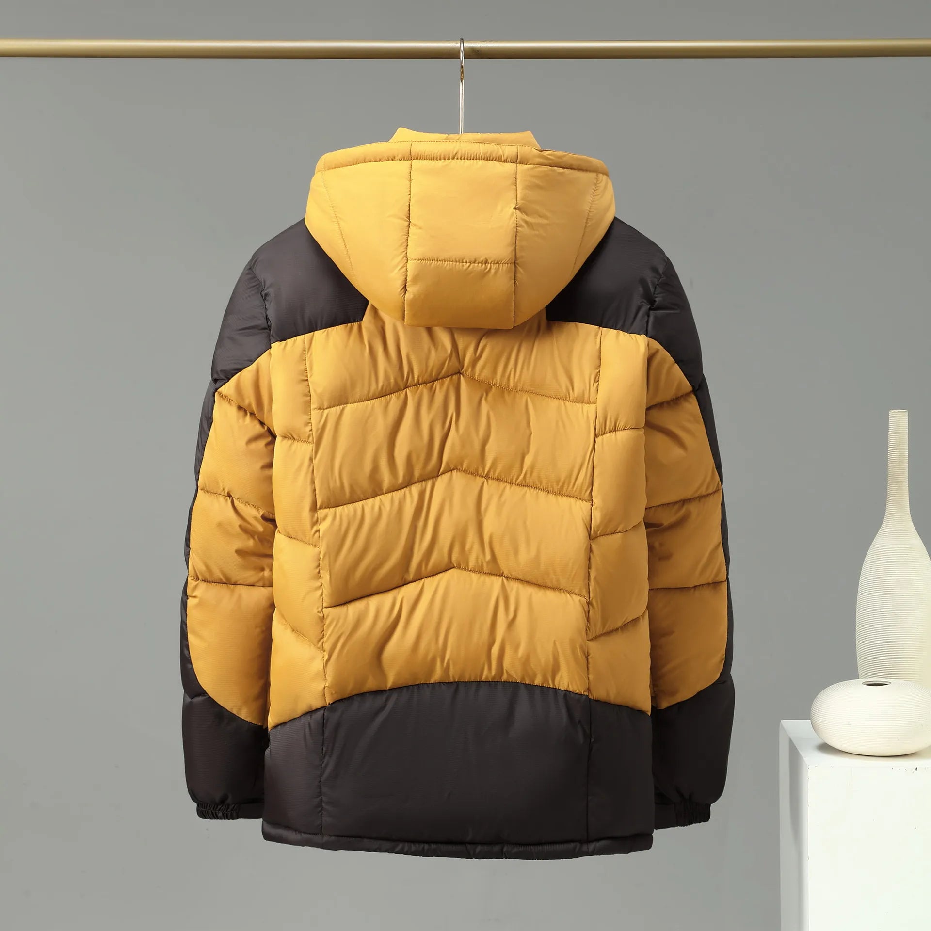 Abrigo invierno hombre capucha desmontable térmico impermeable resistente cálido - Frank