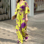 Jumpsuit estampado floral cintura alta para mujer - Hannelore
