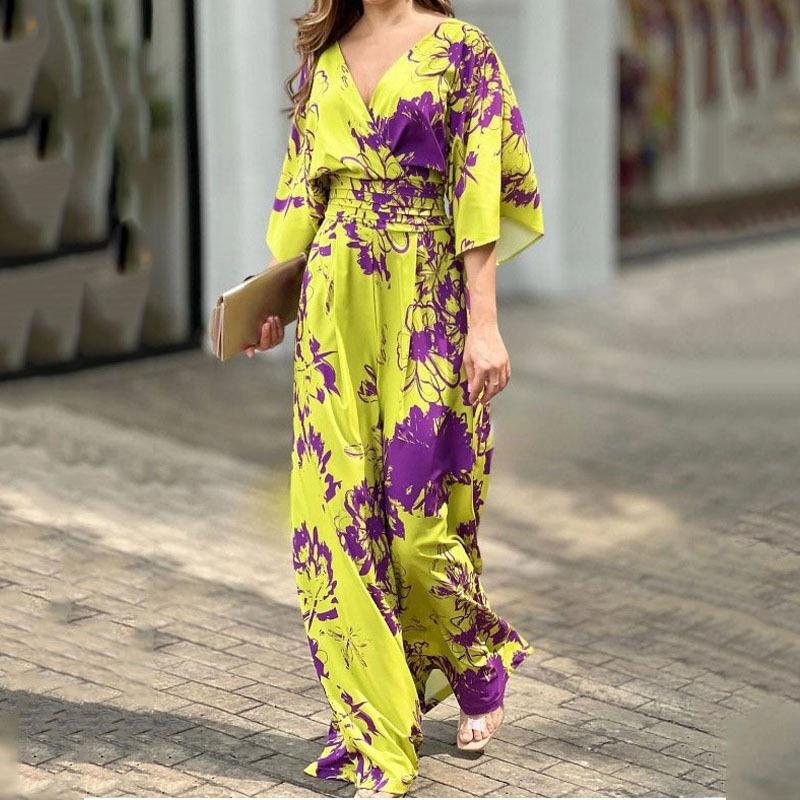 Jumpsuit estampado floral cintura alta para mujer - Hannelore