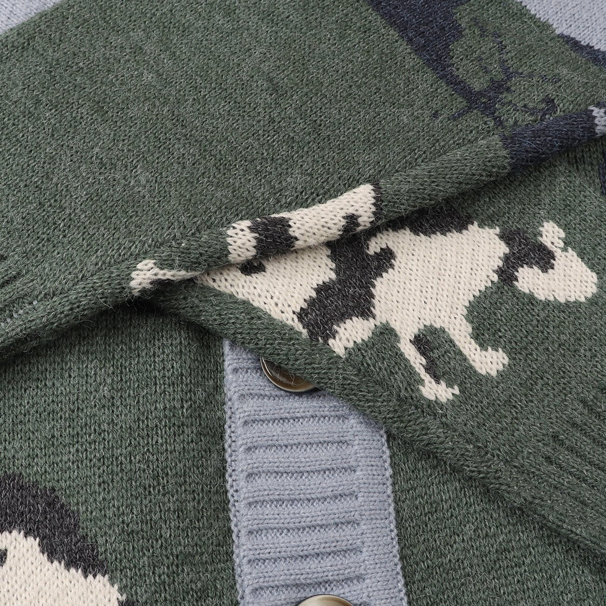Cardigan tejido para hombre con botones y diseño gráfico - Thomas