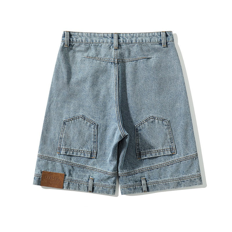 Shorts bermuda de mezclilla con corte amplio para hombre - Hudson