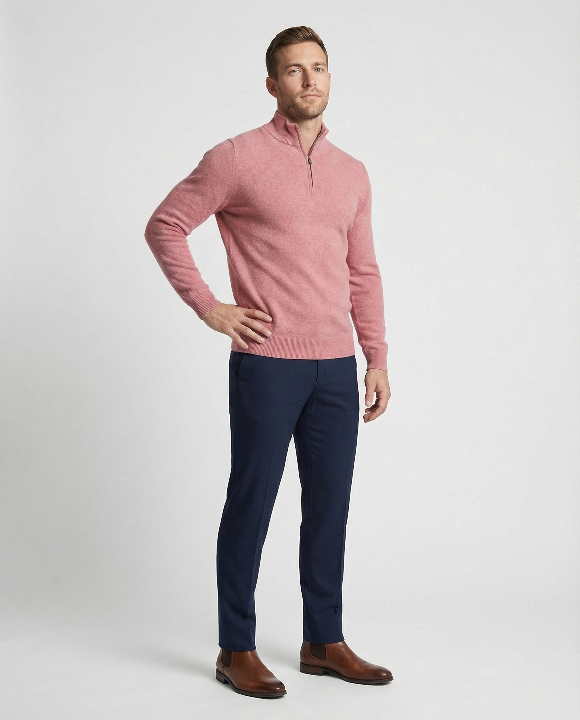 Suéter premium de media cremallera para hombre - Tiago