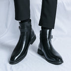 Botines hombre piel sintética hebilla lateral - Sergio