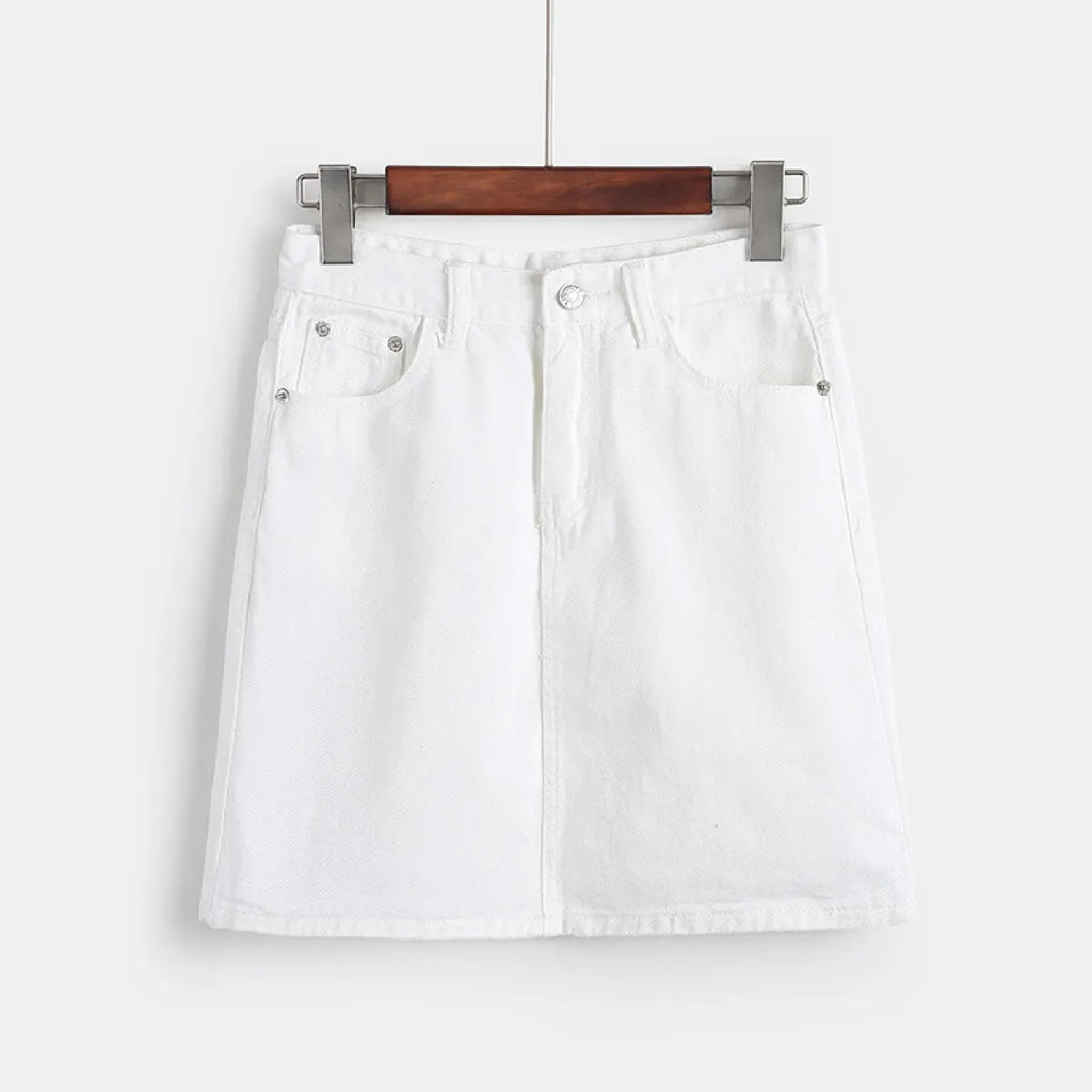 Falda corta denim para mujer - Auria