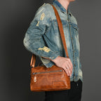 Bolso de mano hombre piel sintética diseño urbano compacto - Laurent