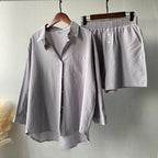 Conjunto para mujer lino de algodón corte holgado estilo casual - Camila