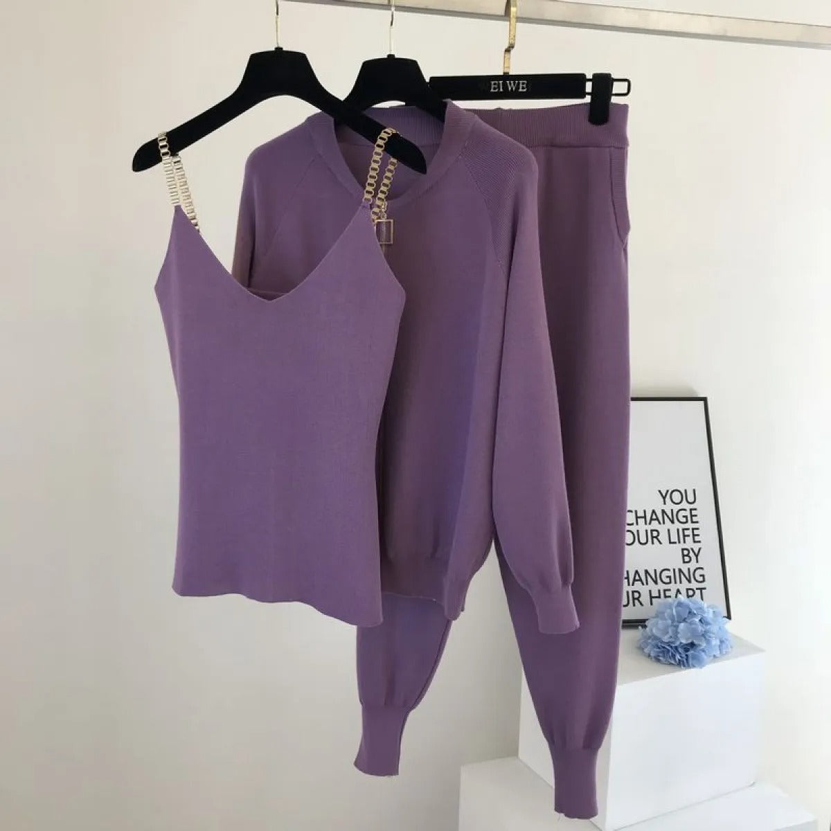 Chaqueta punto mujer cremallera metálica cuello redondo - Nysse