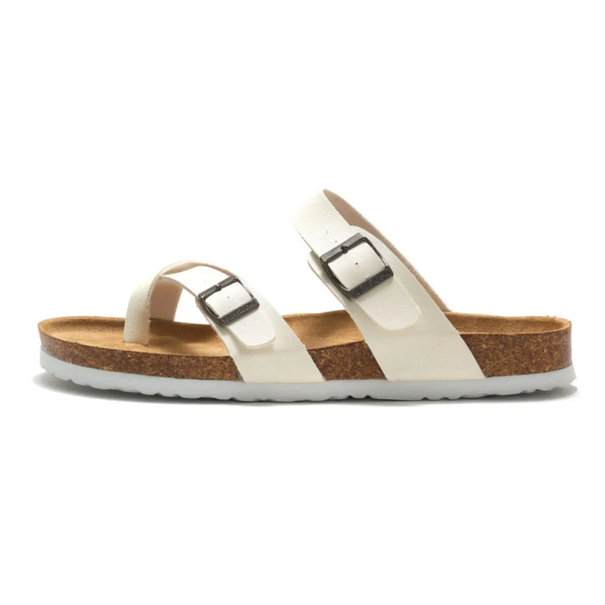 Sandalias mujer planas tiras cruzadas hebillas - Ninfa