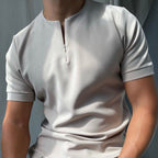 Camiseta hombre manga corta con cremallera cuello redondo - Elliot