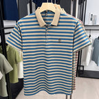 Camiseta polo para hombre de punto a rayas con cuello clásico - Marc