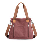 Bolso tote para mujer de lona resistente estilo casual con asas dobles - Marisol