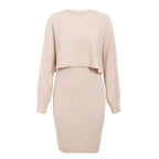 Vestido de punto con efecto dos piezas - Karine