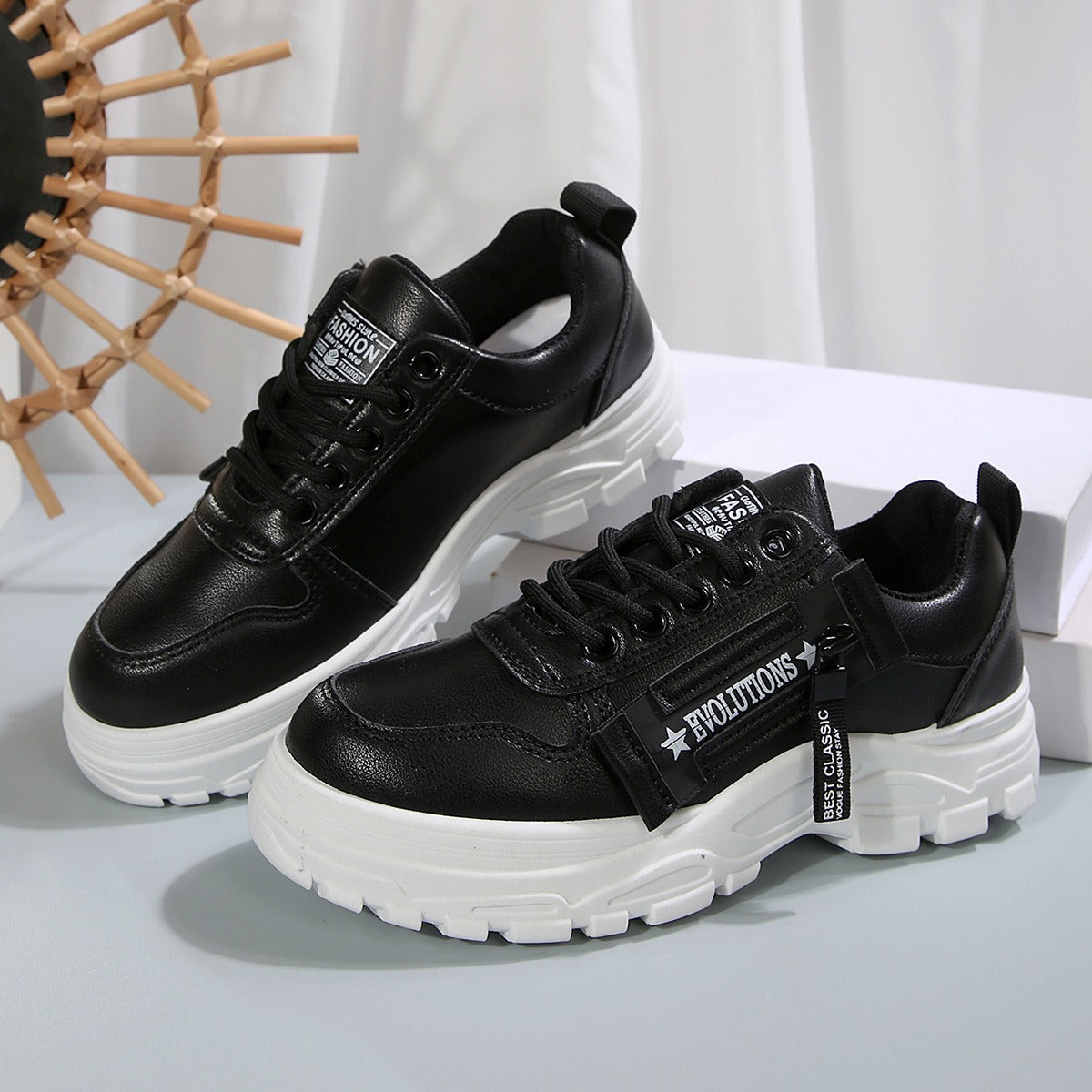 Zapatillas mujer piel sintética casual - Evelyne