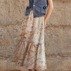 Falda larga mujer estampado floral bohemia – Mireille