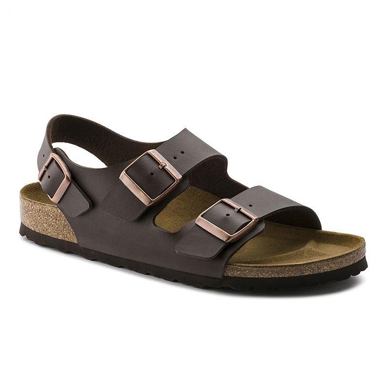 Sandalias ortopédicas hombre bio sintético hebillas triple confort - Renata