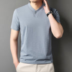 Camiseta para hombre de algodón elástico cuello mao - Adrien