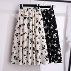 Falda midi para mujer de gasa estampado floral corte fluido - Renata
