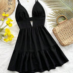 Vestido  corto mujer tirantes estilo animal print plisado - Enara