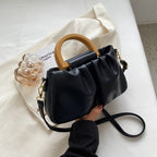 Bolso de mano para mujer efecto de piel fruncido estilo moderno - Amélie