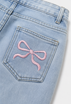 Jeans mujer tiro bajo pierna ancha larga - Kerstin