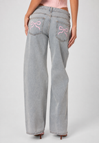 Jeans mujer tiro bajo pierna ancha larga - Kerstin