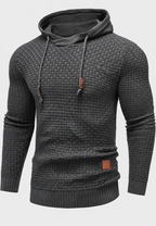 Jersey hombre con capucha punto texturizado cordones - Ronan