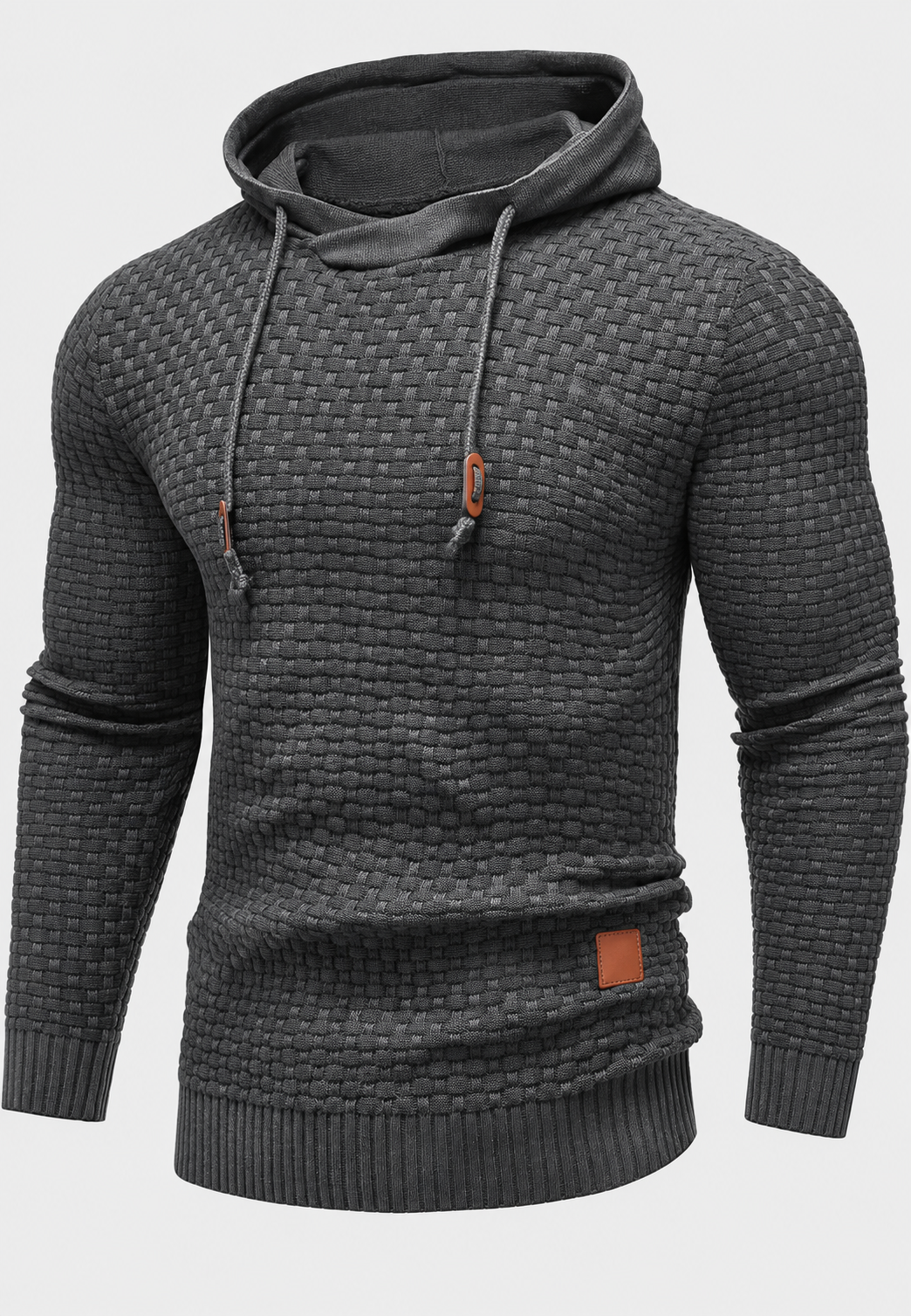 Jersey hombre con capucha punto texturizado cordones - Ronan