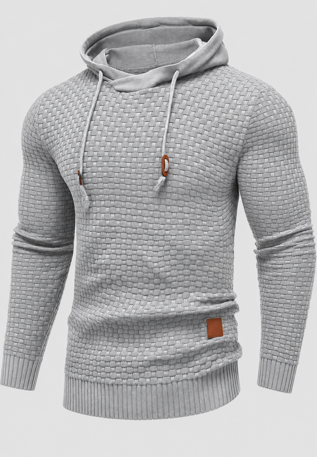 Jersey hombre con capucha punto texturizado cordones - Ronan