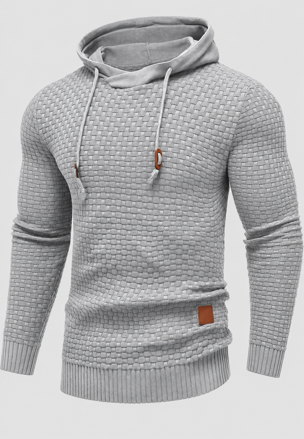 Jersey hombre con capucha punto texturizado cordones - Ronan