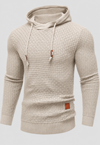 Jersey hombre con capucha punto texturizado cordones - Ronan