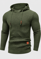 Jersey hombre con capucha punto texturizado cordones - Ronan