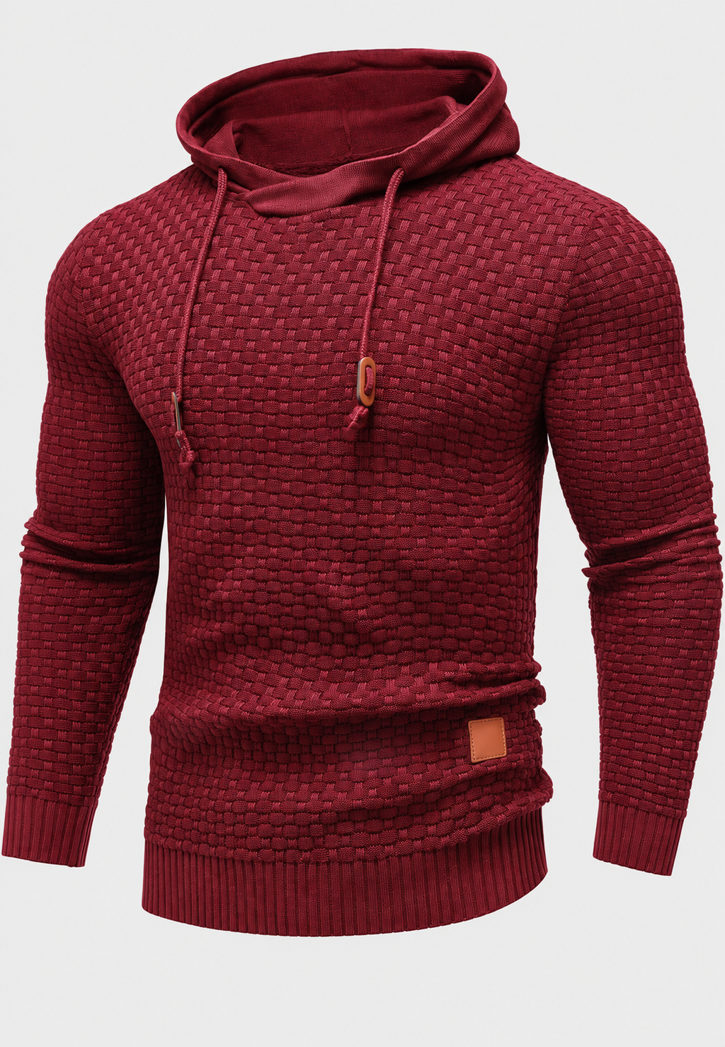 Jersey hombre con capucha punto texturizado cordones - Ronan