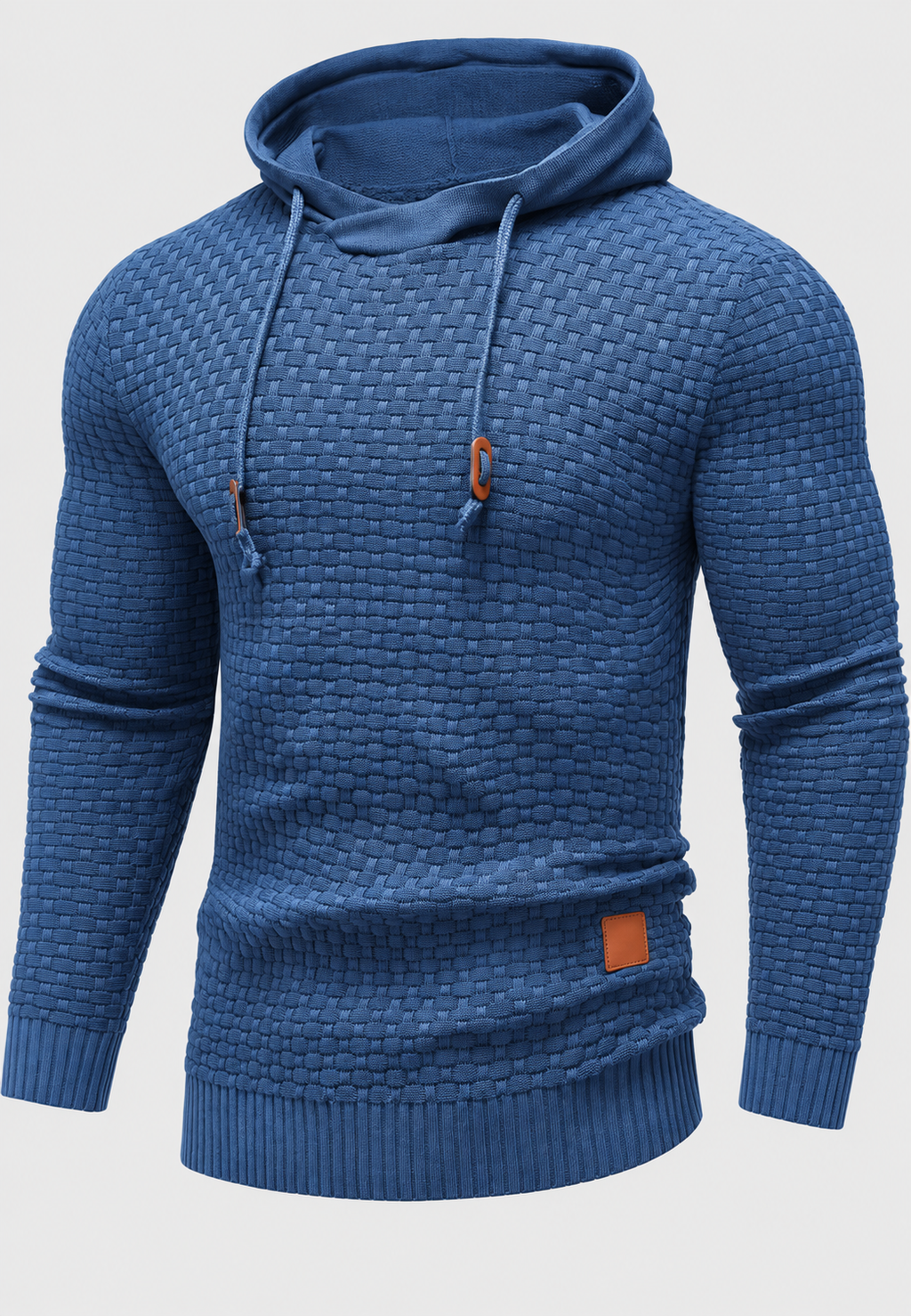 Jersey hombre con capucha punto texturizado cordones - Ronan