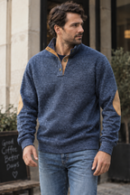 Jersey de hombre con cuello alto y botones - James