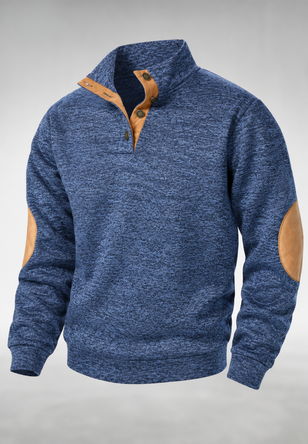 Jersey de hombre con cuello alto y botones - James