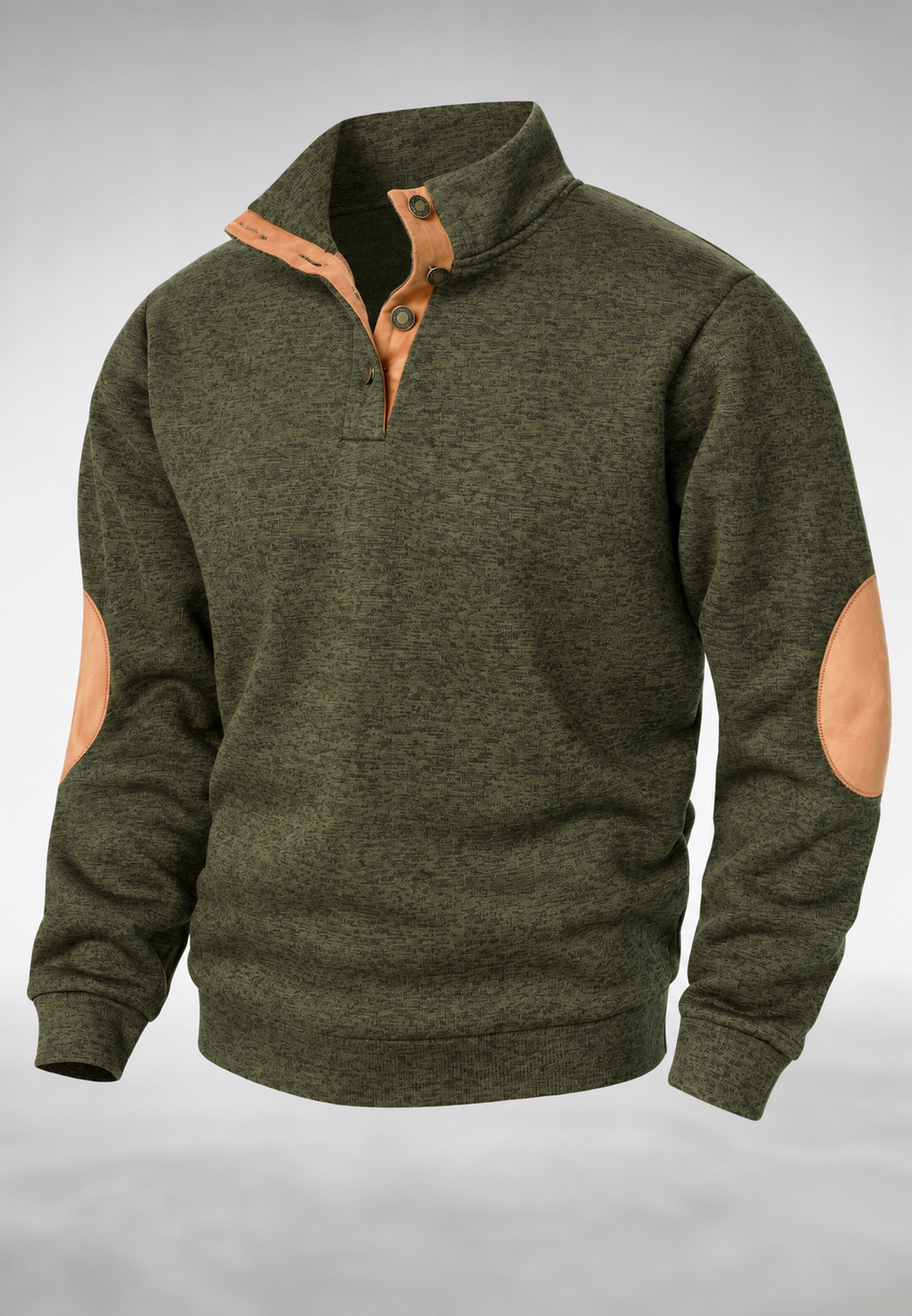 Jersey de hombre con cuello alto y botones - James