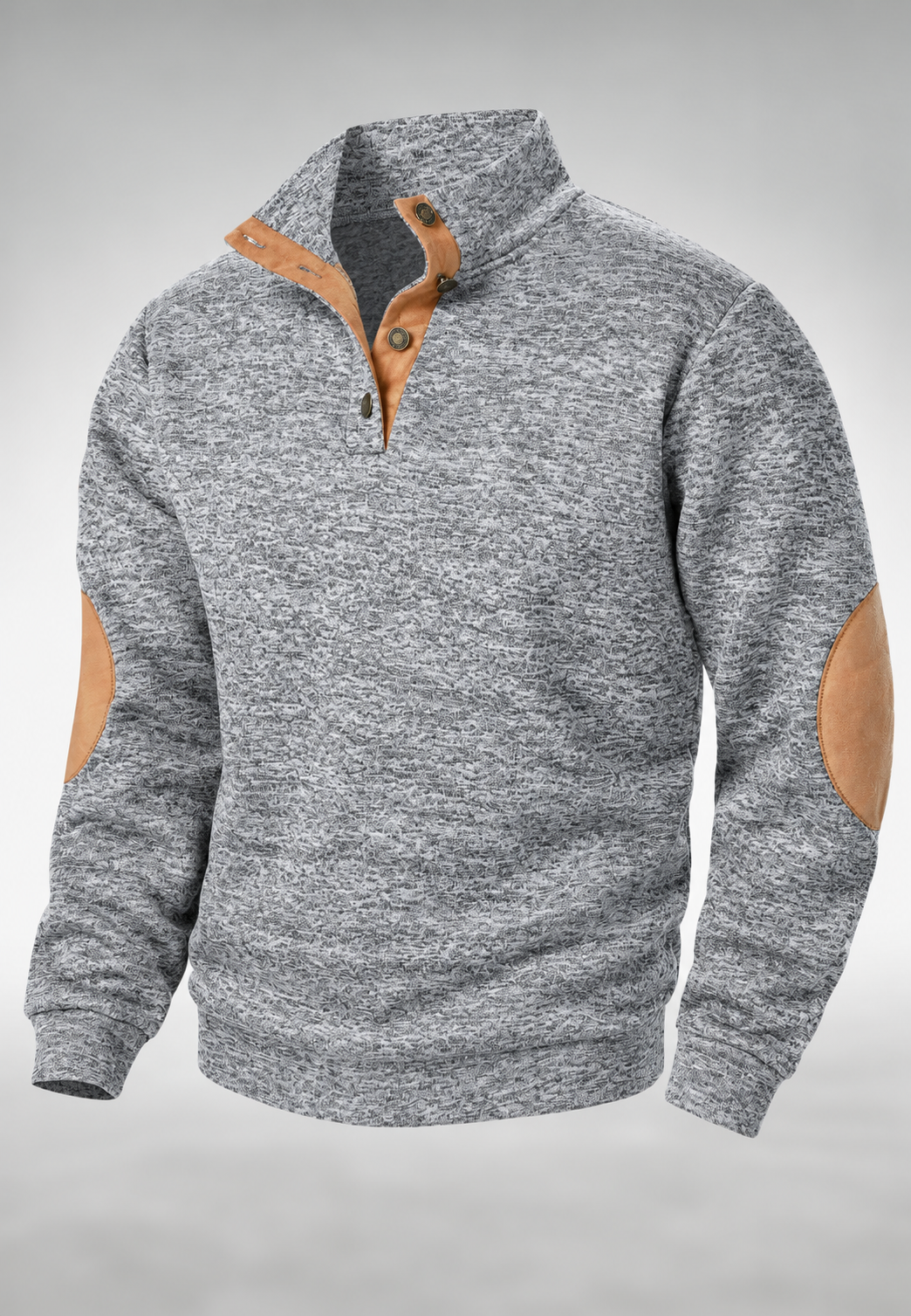 Jersey de hombre con cuello alto y botones - James