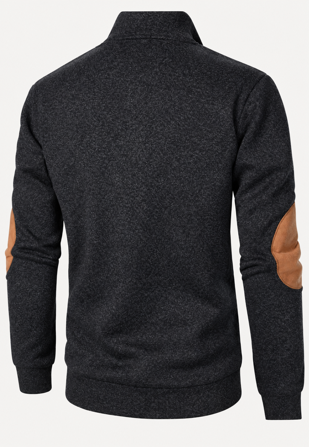 Jersey hombre cuello alto botones coderas contraste - Thorben