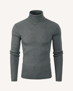 Jersey hombre cuello alto punto canalé manga larga - Tadeo