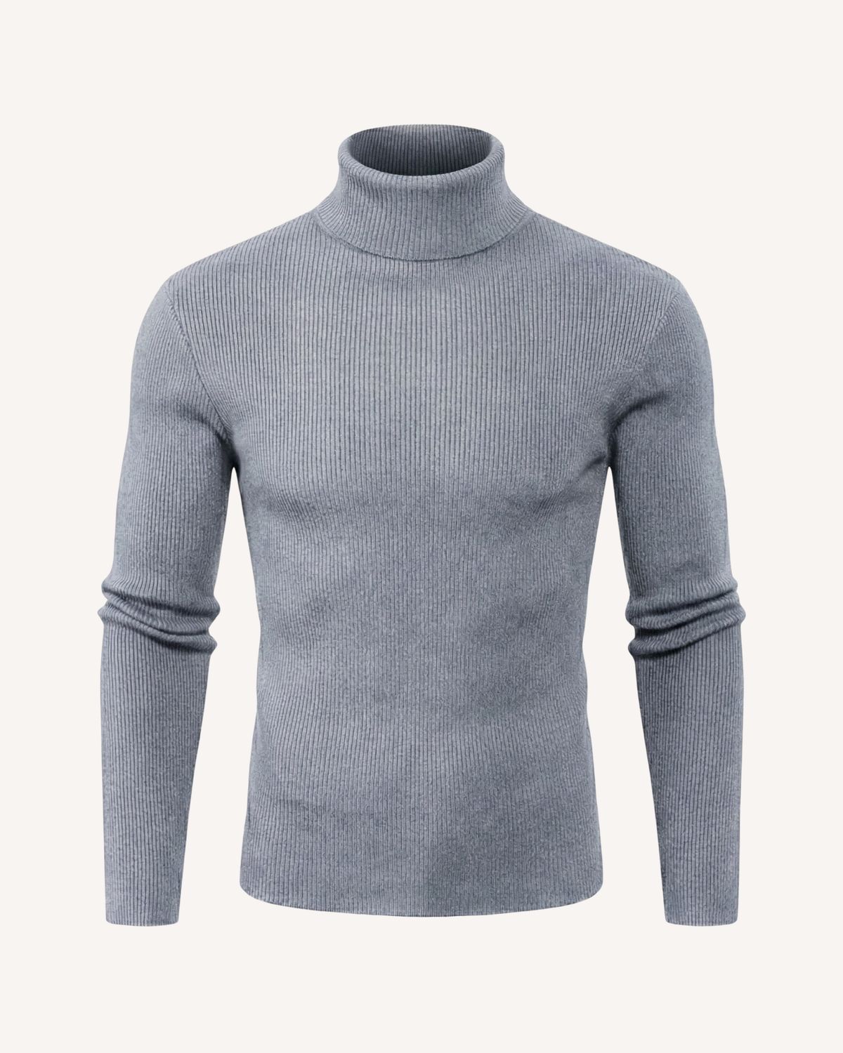Jersey hombre cuello alto punto canalé manga larga - Tadeo